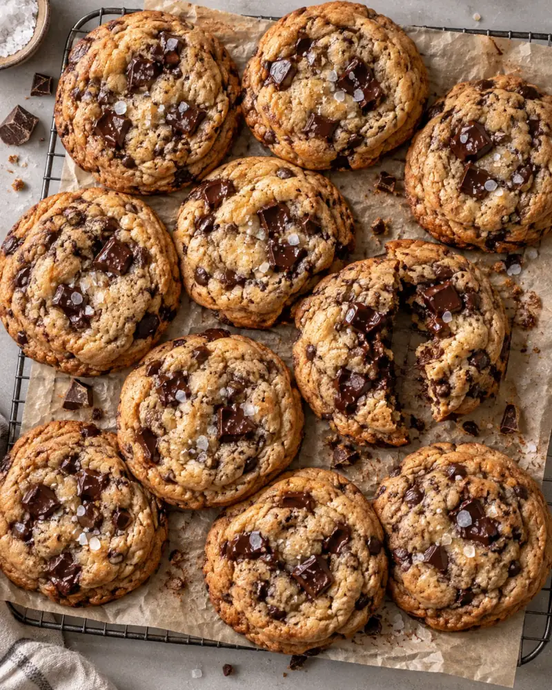 Chocolate Chip Cookies: Crisp-edged, chewy-centered, with brown butter and pools of chocolate