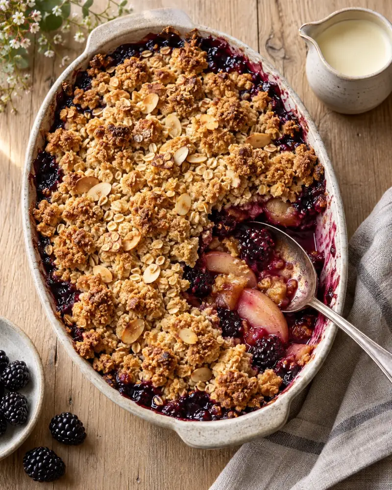 Fruit Crumble: Bubbling seasonal fruit under a crunchy oat-and-butter top