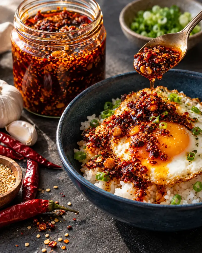 Chili Crisp: Crunchy, numbing, savory chili oil to spoon on everything