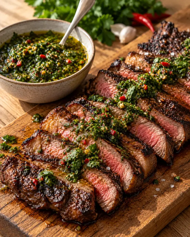 Chimichurri: Argentina's garlicky herb sauce for grilled meat