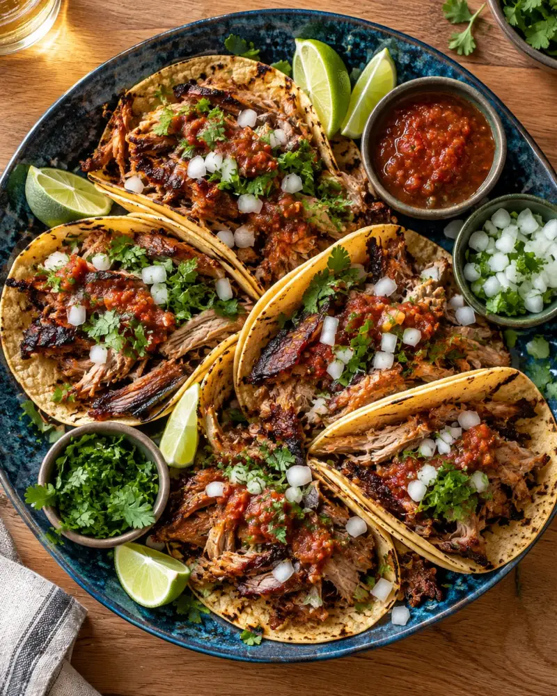 Carnitas: Pork shoulder braised in its own fat and citrus, then crisped
