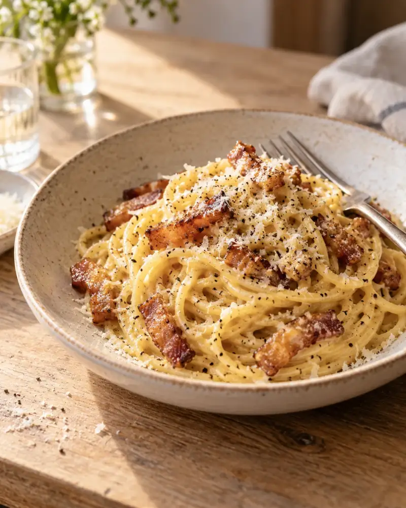 Spaghetti Carbonara: Rome's four-ingredient classic, glossy and never scrambled